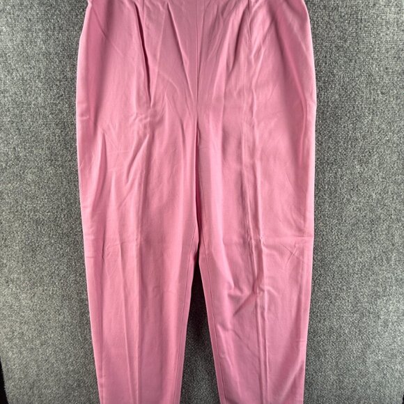 Carlisle Pants Women Pink High Waisted Cotton Stretch Side Zip Size 4 ACTL 28X28 - Picture 1 of 16
